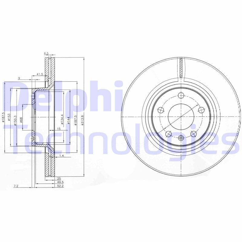 Audi A6 Brake discs and rotors 260399 DELPHI BG3942 online buy