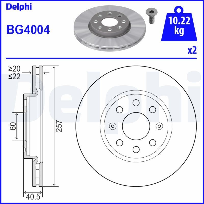 BG4004 Bremsscheibe DELPHI Test