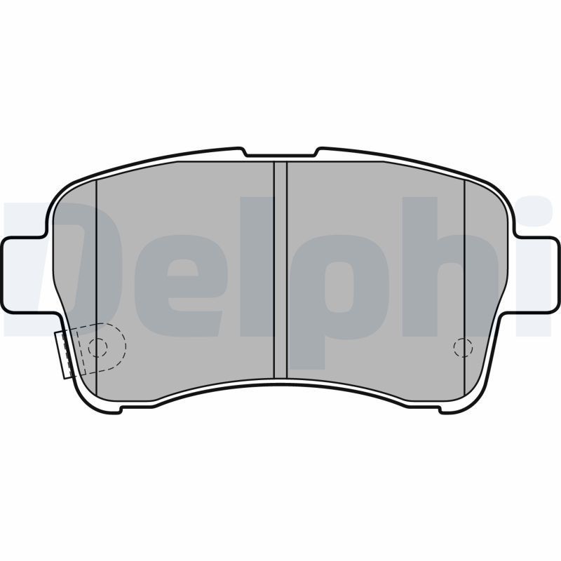 DELPHI LP2205 Brake pad set with acoustic wear warning, with anti-squeak plate, without accessories