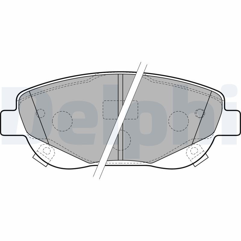 DELPHI LP2207 Brake pad set with acoustic wear warning, with anti-squeak plate, without accessories