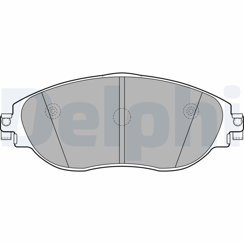DELPHI LP2250 Brake pad set incl. wear warning contact, with anti-squeak plate, with accessories
