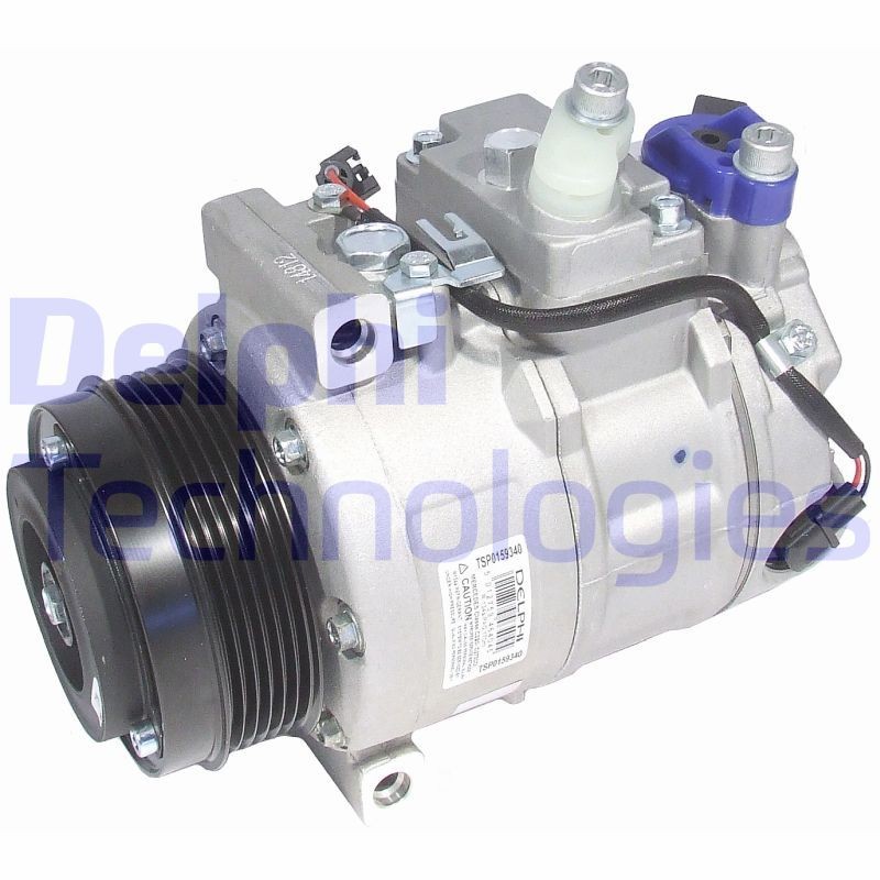 DELPHI TSP0159340 Air conditioning compressor 7ZSE17, PAG 46, with PAG compressor oil