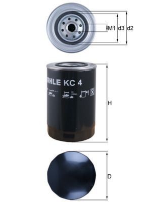 MAHLE ORIGINAL KC 4 Kraftstofffilter für IVECO TurboTech LKW in Original Qualität