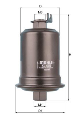 KL 435 MAHLE ORIGINAL Fuel filters LEXUS In-Line Filter