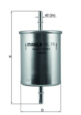 MAHLE ORIGINAL Fuel filters 76557813 buy online
