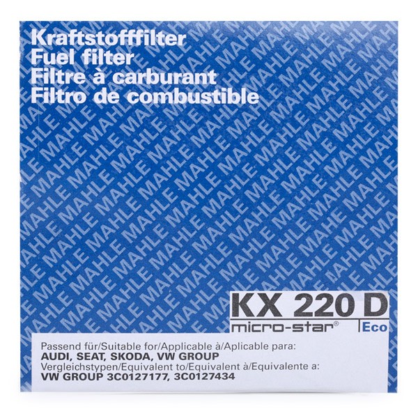KX220D Fuel filter KX 220D MAHLE ORIGINAL Filter Insert