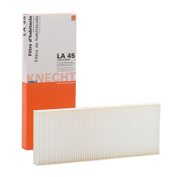 Купете LAO45 MAHLE ORIGINAL филтър за груби частици ширина: 146mm, височина: 27,0mm, дължина: 386mm Филтър, въздух за вътрешно пространство LA 45 евтино