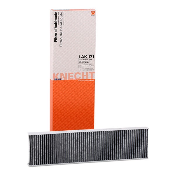 76831879 MAHLE ORIGINAL Activated Carbon Filter, 449,0 mm x 120 mm x 32,0 mm Width: 120mm, Height: 32,0mm, Length: 449,0mm Cabin filter LAK 171 buy