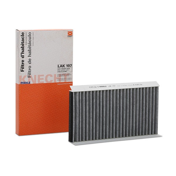76831895 MAHLE ORIGINAL Activated Carbon Filter, 318,0, 321,0 mm x 167, 170 mm x 30,0, 42,0 mm Width: 167, 170mm, Height: 30,0, 42,0mm, Length: 318,0, 321,0mm Cabin filter LAK 197 buy