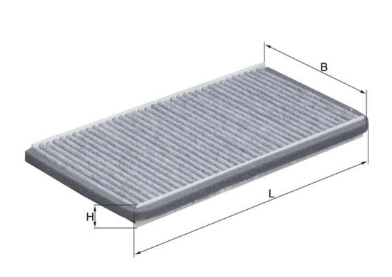 70371475 MAHLE ORIGINAL Activated Carbon Filter, 226,0 mm x 116 mm x 17,0 mm Width: 116mm, Height: 17,0mm, Length: 226,0mm Cabin filter LAK 448 buy