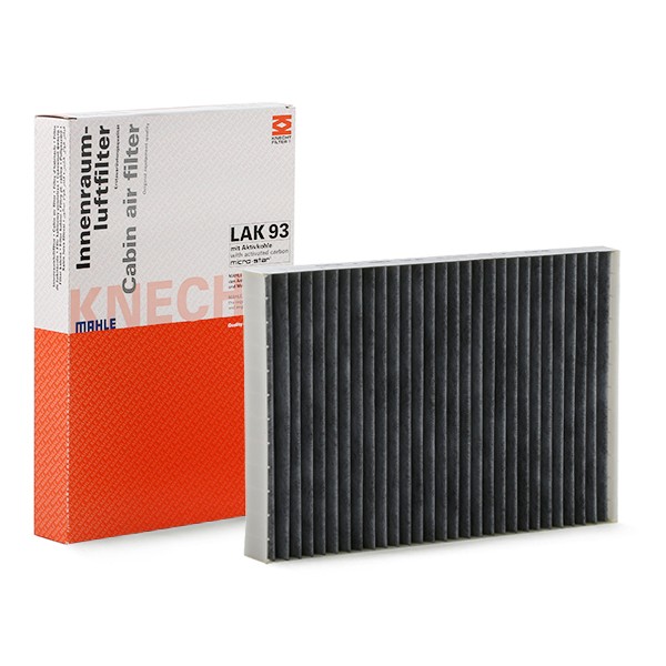 76888572 MAHLE ORIGINAL Activated Carbon Filter, 297,5, 300,0 mm x 204 mm x 30,0, 31,0 mm Width: 204mm, Height: 30,0, 31,0mm, Length: 297,5, 300,0mm Cabin filter LAK 93 buy