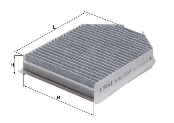MAHLE ORIGINAL LX 1052 Air filter 57,3mm, 229, 228,5mm, 254mm, Filter Insert