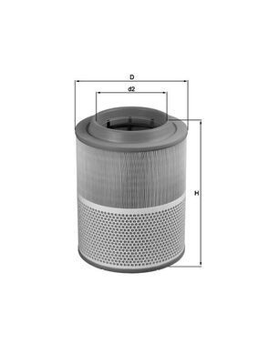 MAHLE ORIGINAL LX 1072 Air filter 331,0mm, 245,0mm, Filter Insert