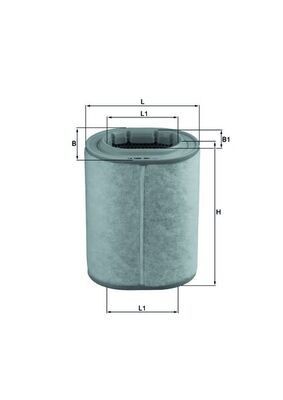 MAHLE ORIGINAL LX 1460 Air filter 238,0mm, 136mm, 179,5, 112,0mm, Filter Insert