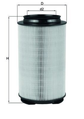 MAHLE ORIGINAL LX 1628 Air filter 206,4mm, 118,6mm, Filter Insert