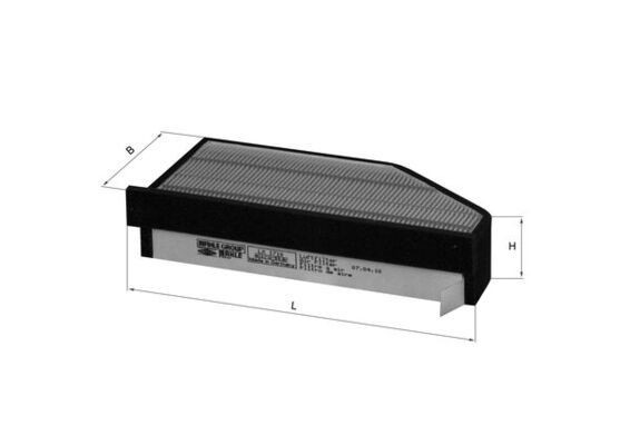 MAHLE ORIGINAL LX 1710 Air filter 48,5mm, 104mm, 226,0mm, Filter Insert