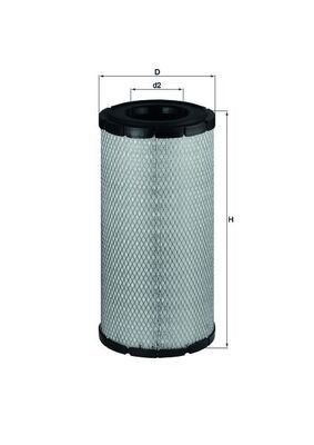 MAHLE ORIGINAL LX 1775 Air filter 420,8mm, 207,6mm, Filter Insert
