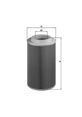MAHLE ORIGINAL LX 1801 Air filter 404,0mm, 220,0mm, Filter Insert