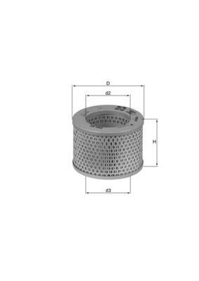 MAHLE ORIGINAL LX 192 Air filter 70,0mm, 98,0mm, Filter Insert