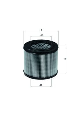 LX194 Air filter 77718968 MAHLE ORIGINAL 113,0mm, 127,5mm, Filter Insert