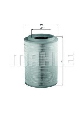 MAHLE ORIGINAL LX 2082 Air filter 461,0mm, 313,5mm, Filter Insert