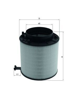 MAHLE ORIGINAL LX 2091D Air filter 167,5mm, 160,0mm, 28,0mm, Filter Insert