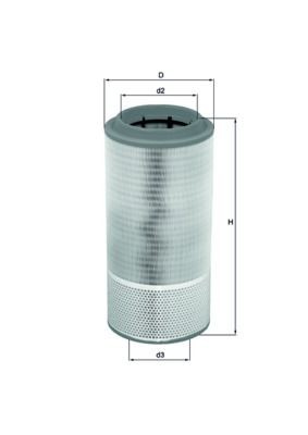MAHLE ORIGINAL LX 2109 Air filter 527,0mm, 249,0mm, Filter Insert