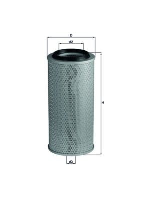 MAHLE ORIGINAL LX 236 Air filter 352,0mm, 166,0mm, Filter Insert