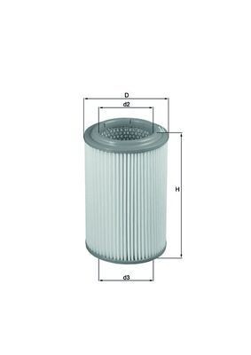 MAHLE ORIGINAL LX 2689 Air filter 267,0mm, 168,0mm, Filter Insert