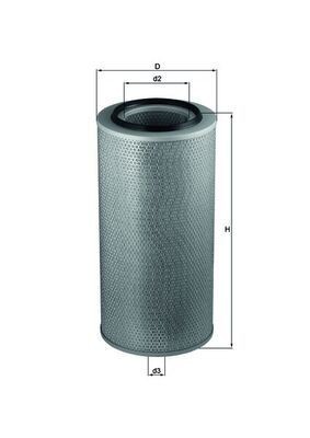 MAHLE ORIGINAL LX 271 Air filter 497,0mm, 243,0mm, Filter Insert