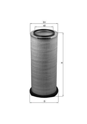 MAHLE ORIGINAL LX 2807 Air filter 663,0mm, 309,0mm, Filter Insert