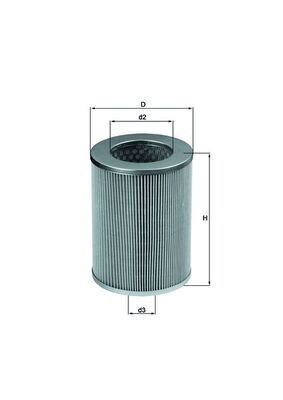 MAHLE ORIGINAL LX 300 Air filter 170,0mm, 128,0mm, Filter Insert