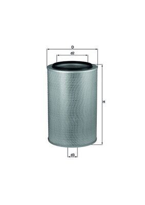 MAHLE ORIGINAL LX 436 Air filter 471,0mm, 303,0mm, Filter Insert