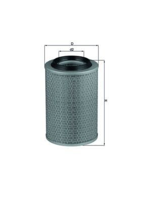 MAHLE ORIGINAL LX 46 Air filter 228,5mm, 150,0mm, Filter Insert