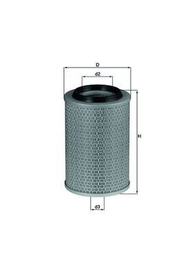 MAHLE ORIGINAL LX 496 Air filter 228,5mm, 150,0mm, Filter Insert