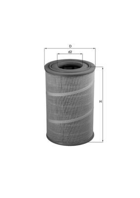 MAHLE ORIGINAL LX 560/1 Air filter 381,5mm, 249,0mm, Filter Insert