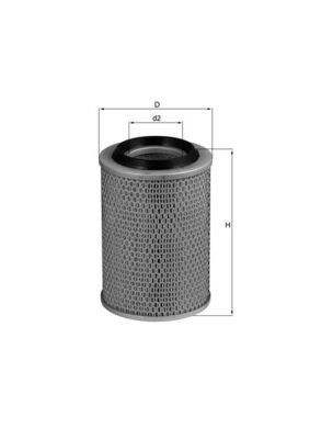 MAHLE ORIGINAL LX 567 Air filter 218,5mm, 150,0mm, Filter Insert