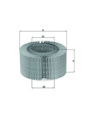 MAHLE ORIGINAL LX 578 Air filter 88,0mm, 151,0mm, Filter Insert