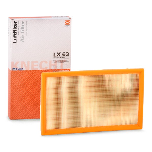 MAHLE ORIGINAL LX 63 Air filter 42,3mm, 184mm, 308,0mm, Filter Insert