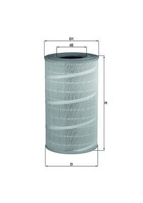 MAHLE ORIGINAL LX 712 Air filter 526,0mm, 303,0, 302mm, Filter Insert