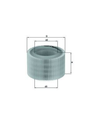 MAHLE ORIGINAL LX 718 Air filter 80,0mm, 121,0mm, Filter Insert