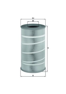 MAHLE ORIGINAL LX 7210/7 Air filter 458,0mm, 256,0, 255mm, Filter Insert