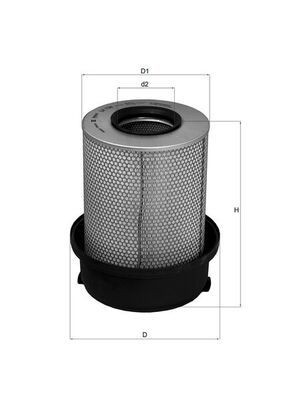 MAHLE ORIGINAL LX 739 Air filter 414,8mm, 346,0, 282mm, Filter Insert