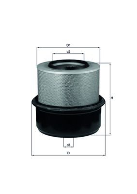 77053770 MAHLE ORIGINAL 355,0mm, 390,0, 327mm, Filter Insert Height: 355,0mm, Height 1: 344mm Engine air filter LX 80 buy