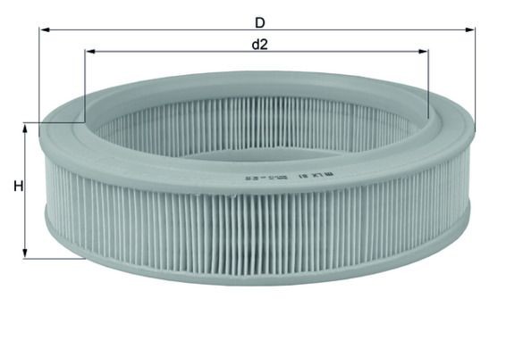 MAHLE ORIGINAL LX 81 Air filter 62,0mm, 245,0mm, Filter Insert