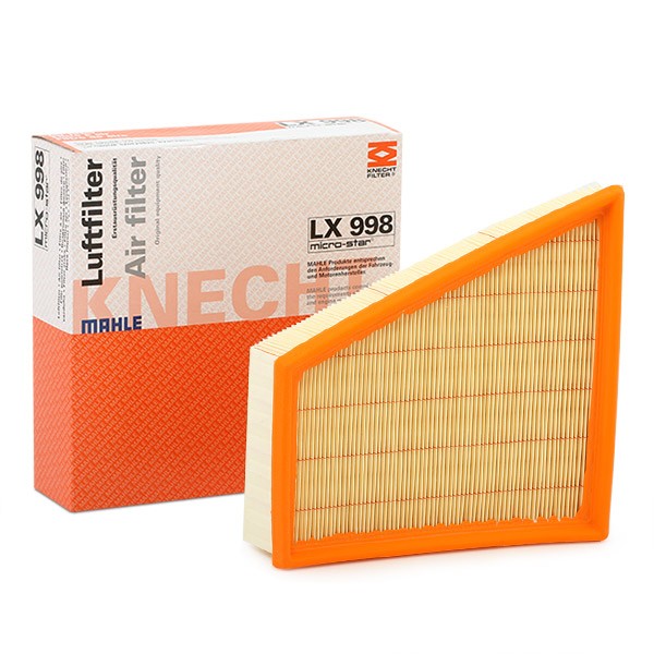 LX 998 MAHLE ORIGINAL Air filters MAZDA 57,3mm, 218mm, 213,0mm, Filter Insert
