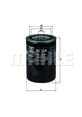 MAHLE ORIGINAL OC 134 Oil filter Spin-on Filter