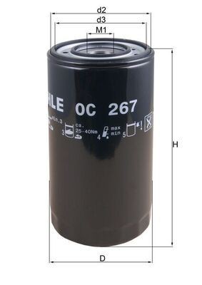 MAHLE ORIGINAL OC 267 Ölfilter für IVECO P/PA LKW in Original Qualität