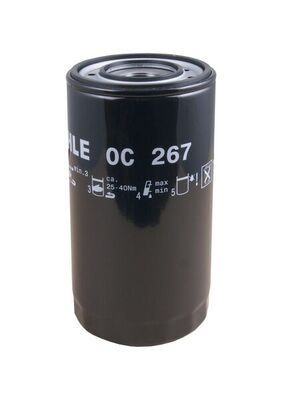 MAHLE ORIGINAL Oil filter OC 267 for IVECO TurboCity 480 / 580