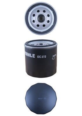 OC272 Oil filter 79691320 MAHLE ORIGINAL M20x1,5, with one anti-return valve, Spin-on Filter